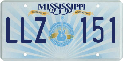 MS license plate LLZ151