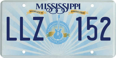 MS license plate LLZ152
