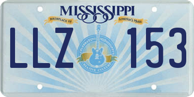 MS license plate LLZ153