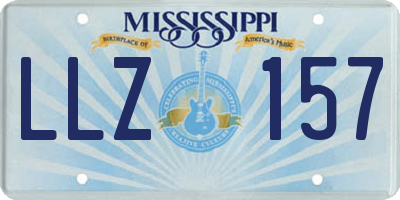 MS license plate LLZ157