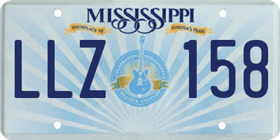 MS license plate LLZ158