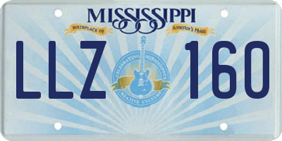 MS license plate LLZ160