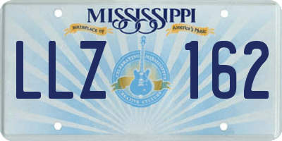 MS license plate LLZ162