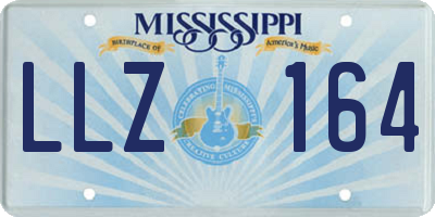 MS license plate LLZ164