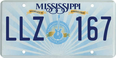 MS license plate LLZ167