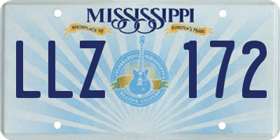 MS license plate LLZ172