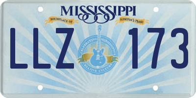 MS license plate LLZ173