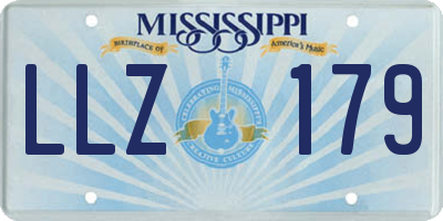 MS license plate LLZ179