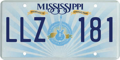 MS license plate LLZ181