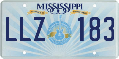 MS license plate LLZ183