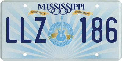 MS license plate LLZ186