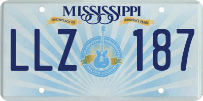 MS license plate LLZ187