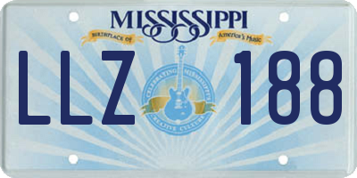 MS license plate LLZ188