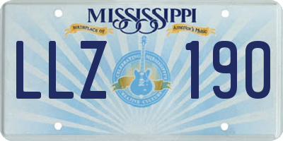 MS license plate LLZ190