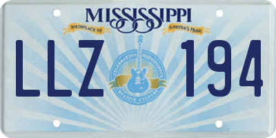 MS license plate LLZ194