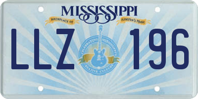 MS license plate LLZ196