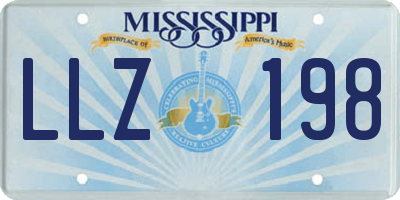 MS license plate LLZ198