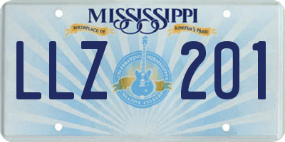 MS license plate LLZ201