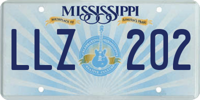 MS license plate LLZ202