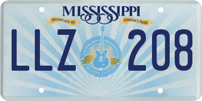 MS license plate LLZ208