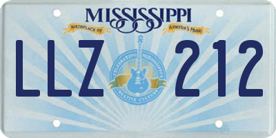 MS license plate LLZ212