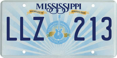 MS license plate LLZ213