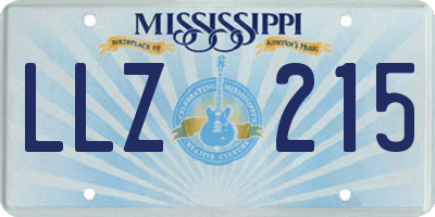 MS license plate LLZ215