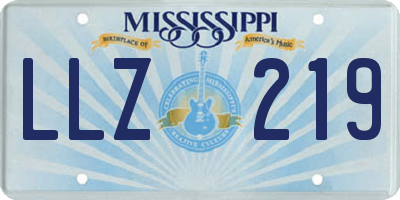 MS license plate LLZ219