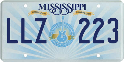 MS license plate LLZ223