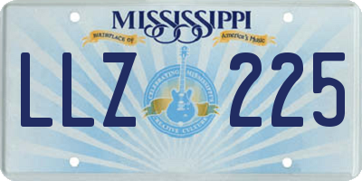 MS license plate LLZ225