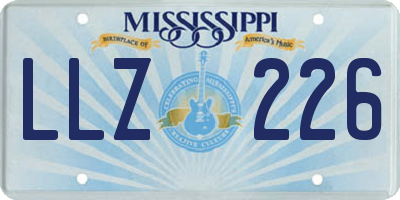 MS license plate LLZ226