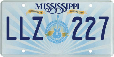 MS license plate LLZ227