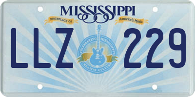 MS license plate LLZ229