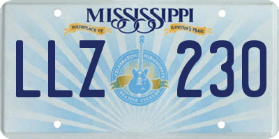 MS license plate LLZ230