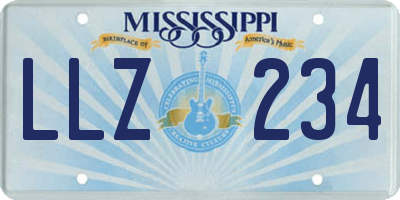 MS license plate LLZ234