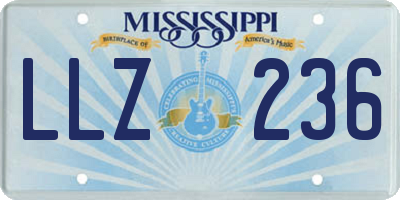 MS license plate LLZ236