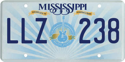 MS license plate LLZ238