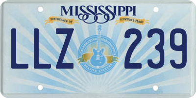 MS license plate LLZ239
