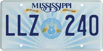 MS license plate LLZ240