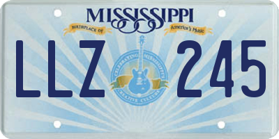MS license plate LLZ245