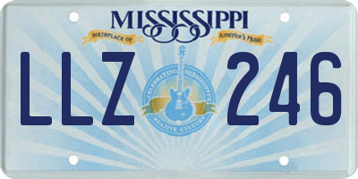MS license plate LLZ246