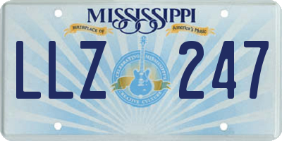MS license plate LLZ247