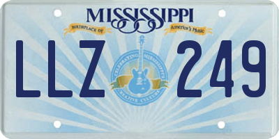 MS license plate LLZ249