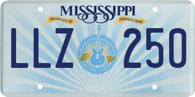 MS license plate LLZ250