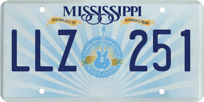 MS license plate LLZ251
