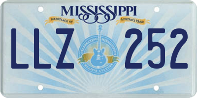 MS license plate LLZ252