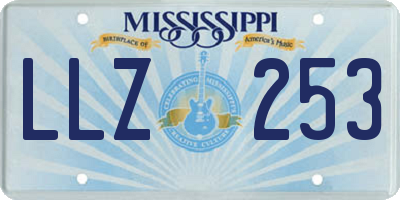 MS license plate LLZ253