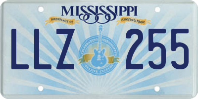 MS license plate LLZ255