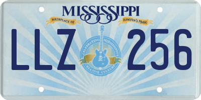 MS license plate LLZ256