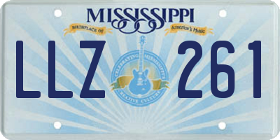 MS license plate LLZ261
